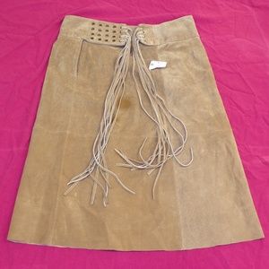 Mixit Suede Side Tie Midi Skirt